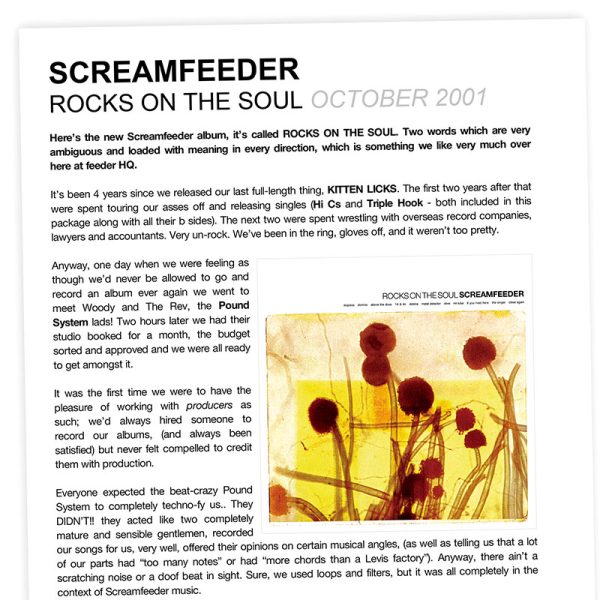 Screamfeeder Rocks on the Soul Bio
