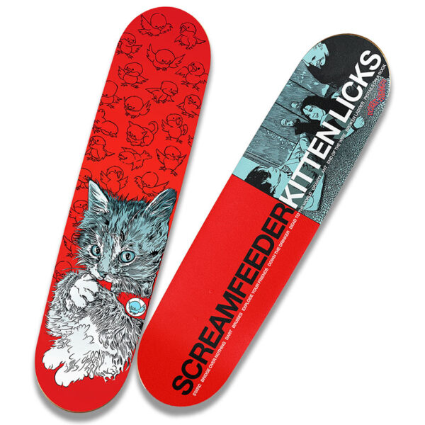 Screamfeeder Kitten Licks Skateboard Deck